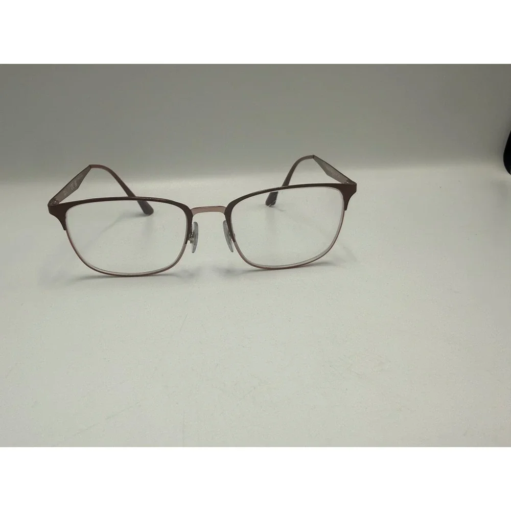 Ray-Ban RB 6421 2973 Matte Brown Rose Gold Square Eyeglasses Frames 54-18-145